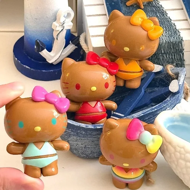 

In Stock New Toptoy Hello Kitty Summer Rainbow Candy Series Blind Bag Kawaii Little Doll Toy Desktop Ornament Surprise Toy Gifts