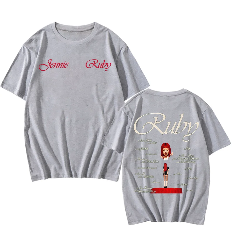 Jennie Ruby Album Printing T-Shirt Jennie Pretty Girl Mantra T
