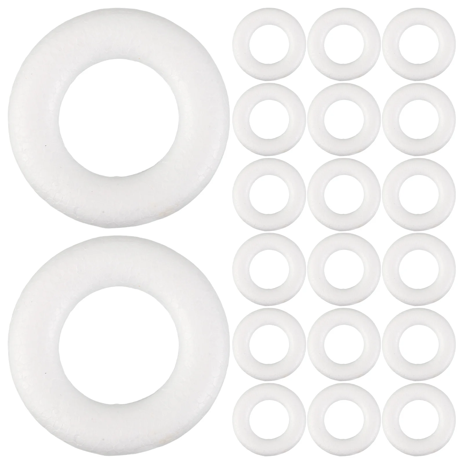 

50Pcs Small Foam Wreath Rings 8cm Polystyrene Foam Floral Hoop Wedding Decor DIY Craft Wreath Supplies Donut Decorations