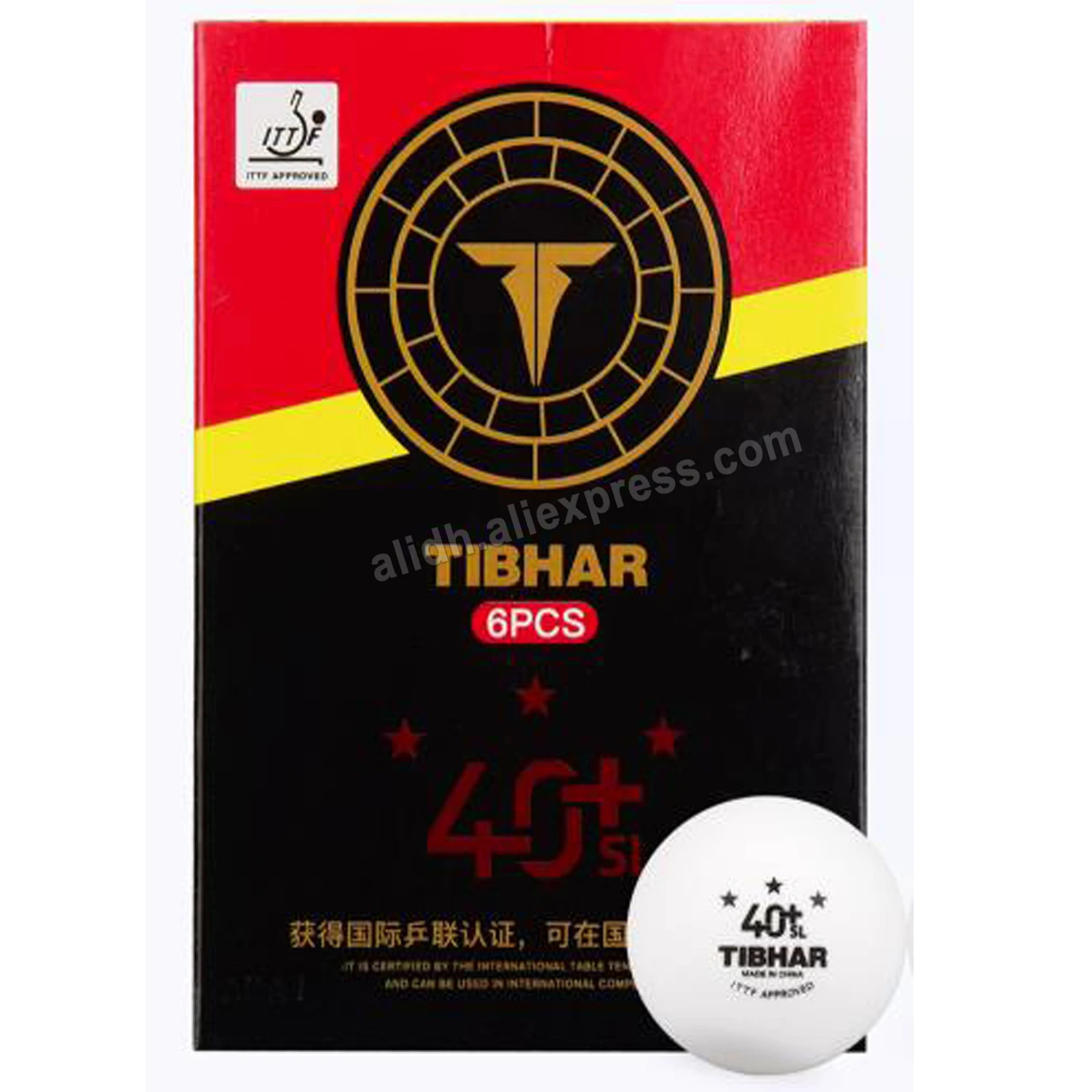 Original TIBHAR 3 Star 40+ New Material PP Ball Tournament Use Open Use Table Tennis ball / ping pong ball 6pcs