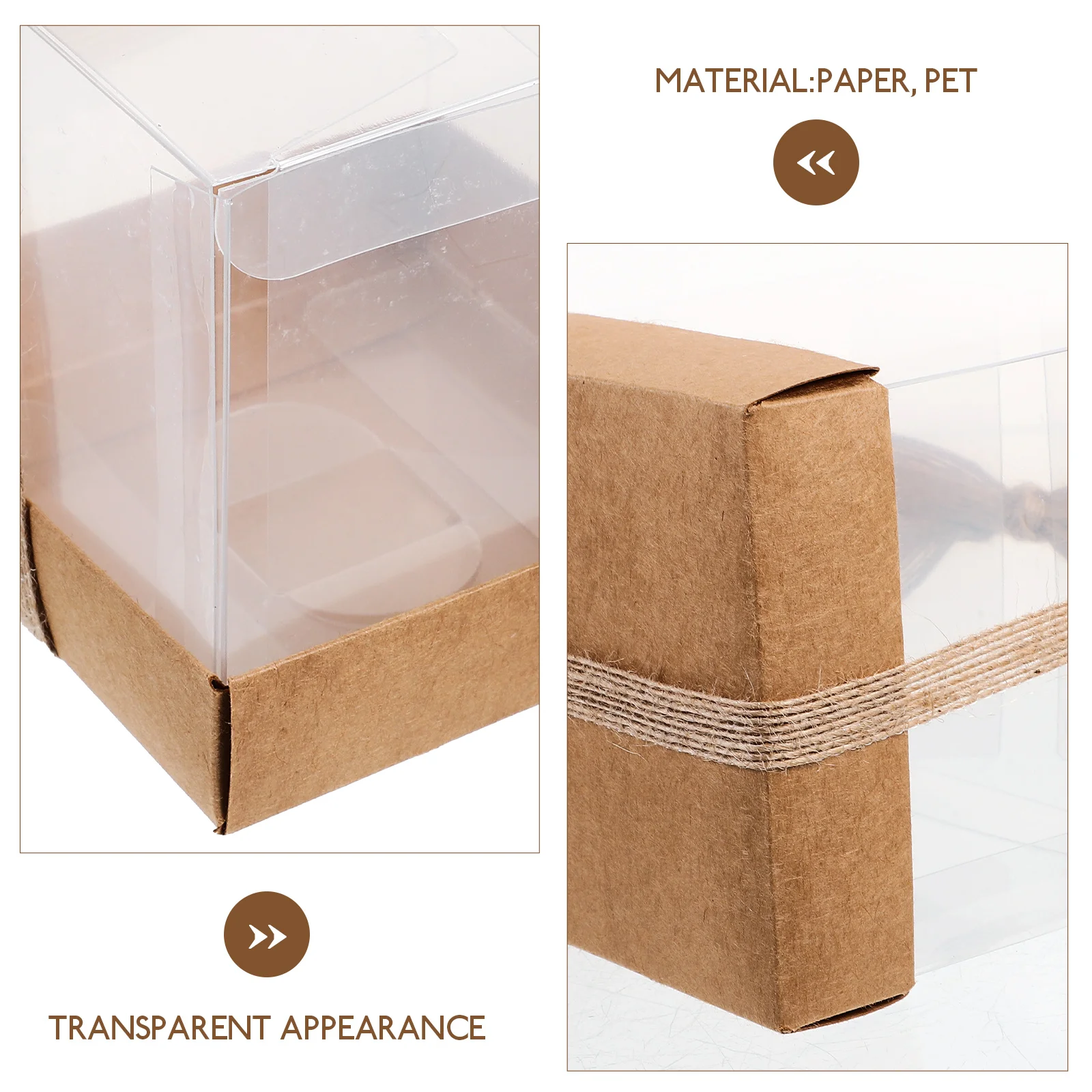

12 Pcs Storage Transparent Box Gift Packing Boxes Small Clear for Favors Square Cake