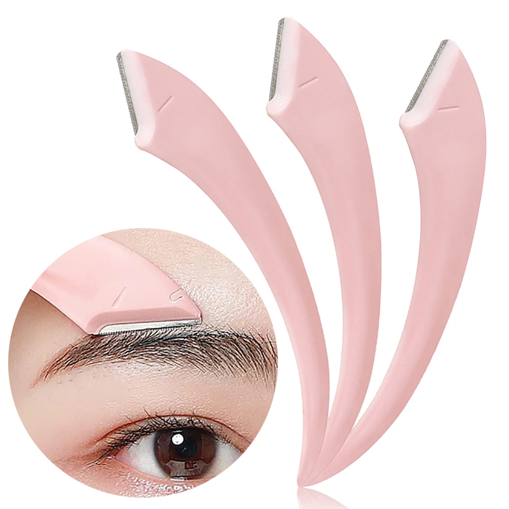 3Pcs Eyebrow Trimmer Blade Shaping Cut Portable Eye Brow Epilation Hair Removal Cutters Woman Safety Face Shaver Makeup Tools