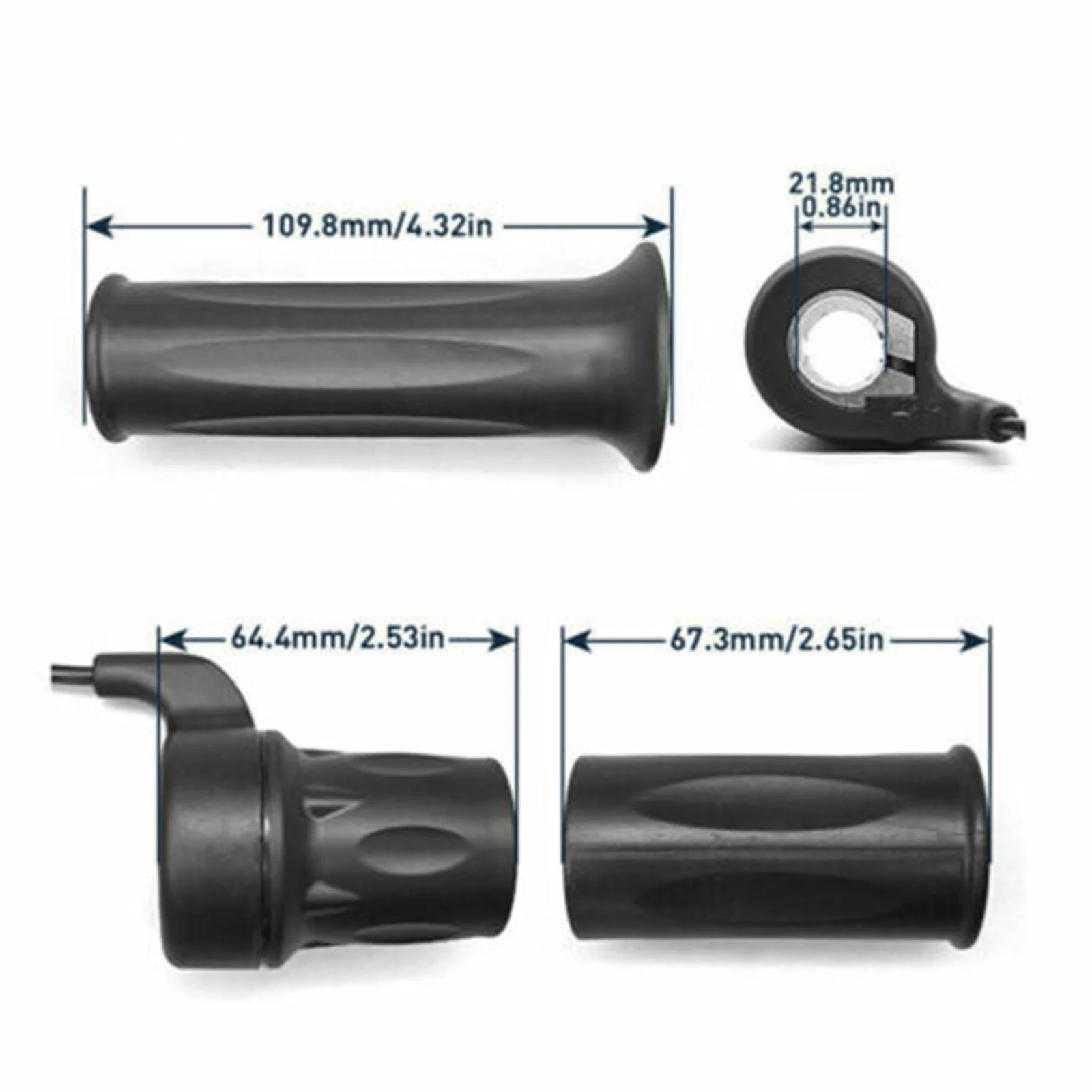 1 Stück E-Bike Halb-Drehgriff-Gashebel 24V/36V/48V/60V/72V Elektroroller Fahrrad-Gasgriff 3-Pin Stecker E-Bike Zubehör – Detail 6