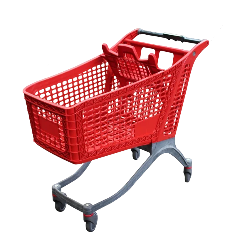 European Design Shopping Trolley Truck Plastic Basket