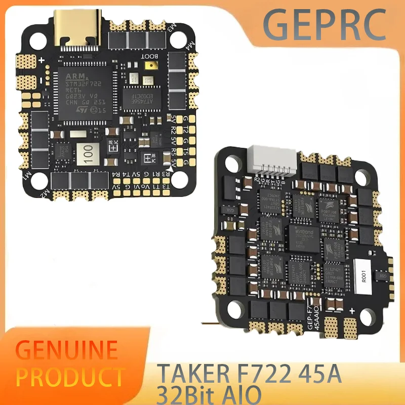 GEPRC TAKER F722 45A 32Bit AIO Flight Control Betaflght INAV/ ESC Summer 16MB Black Box 32Bit Daten Analyse Aufzeichnung für Rc Modell