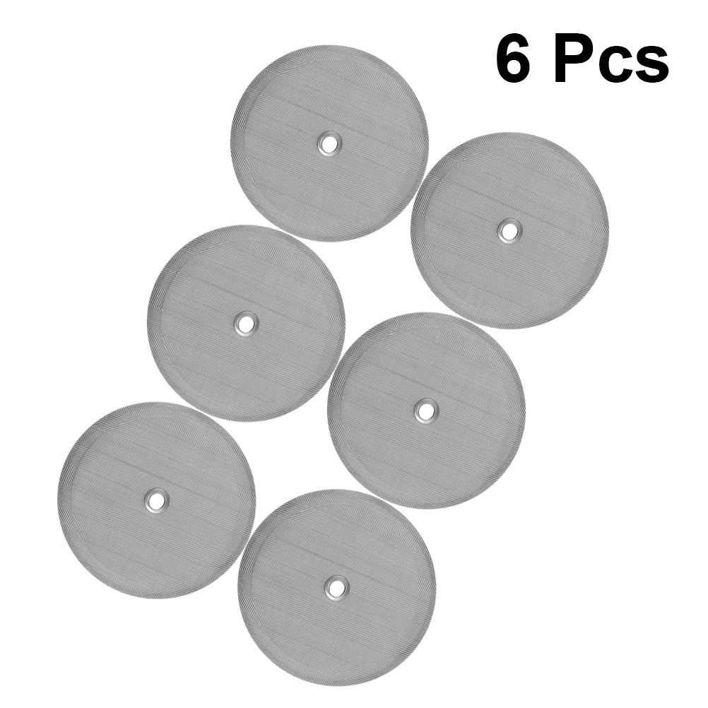 

6pcs 100mm Stainless Steel Coffee Filter Method Pressure Pot Coffee Filter Coffee Pot Accessories Coffee Funnel (Silver)
