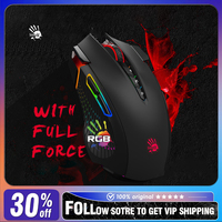 A4TECH Bloody J90s Wired Gaming Mouse E-Sports Competition RGB Light Macro Programming Gaming Laptops Accessories PC Gamer Gifts