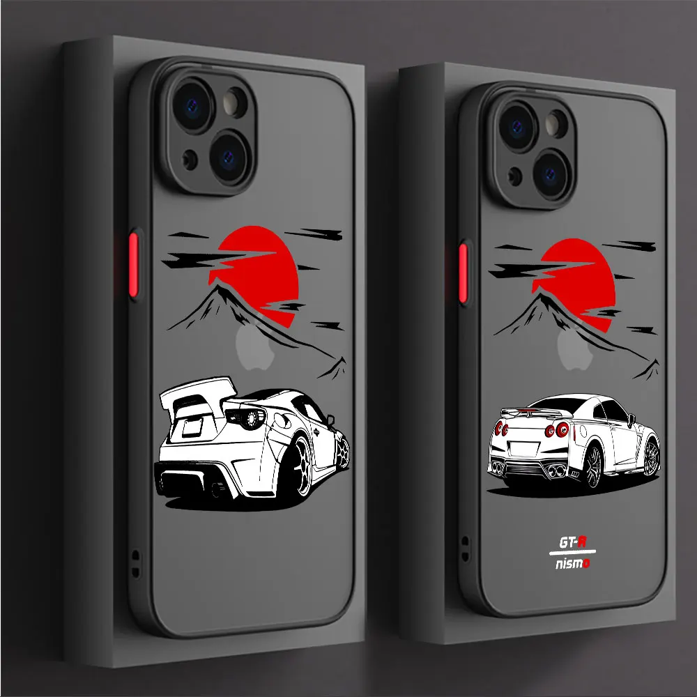 כיסוי יפני JDM Drift Car Red Sun עבור iPhone XR 8 Plus XS X 7 6S SE 14 Pro Max 12 Mini 11 Pro 15 13 6 XS Max 12 Pro כיסוי TPU