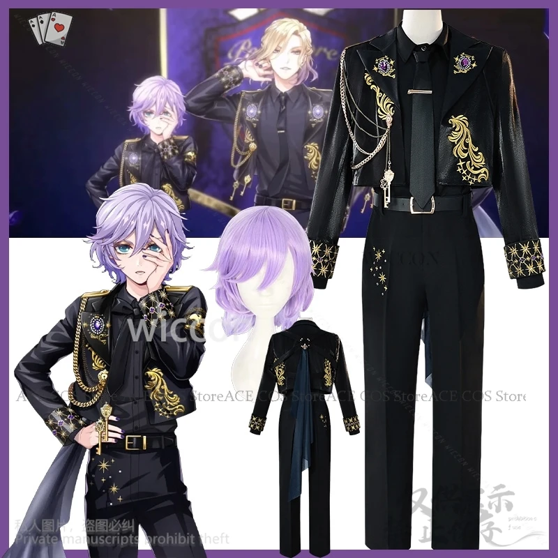 

Pomefiore La volonté Cosplay Game TwistedWonderland Anime Costume Black Coat Pants Gothic Uniform Jirai Kei Ha disfraz mujer