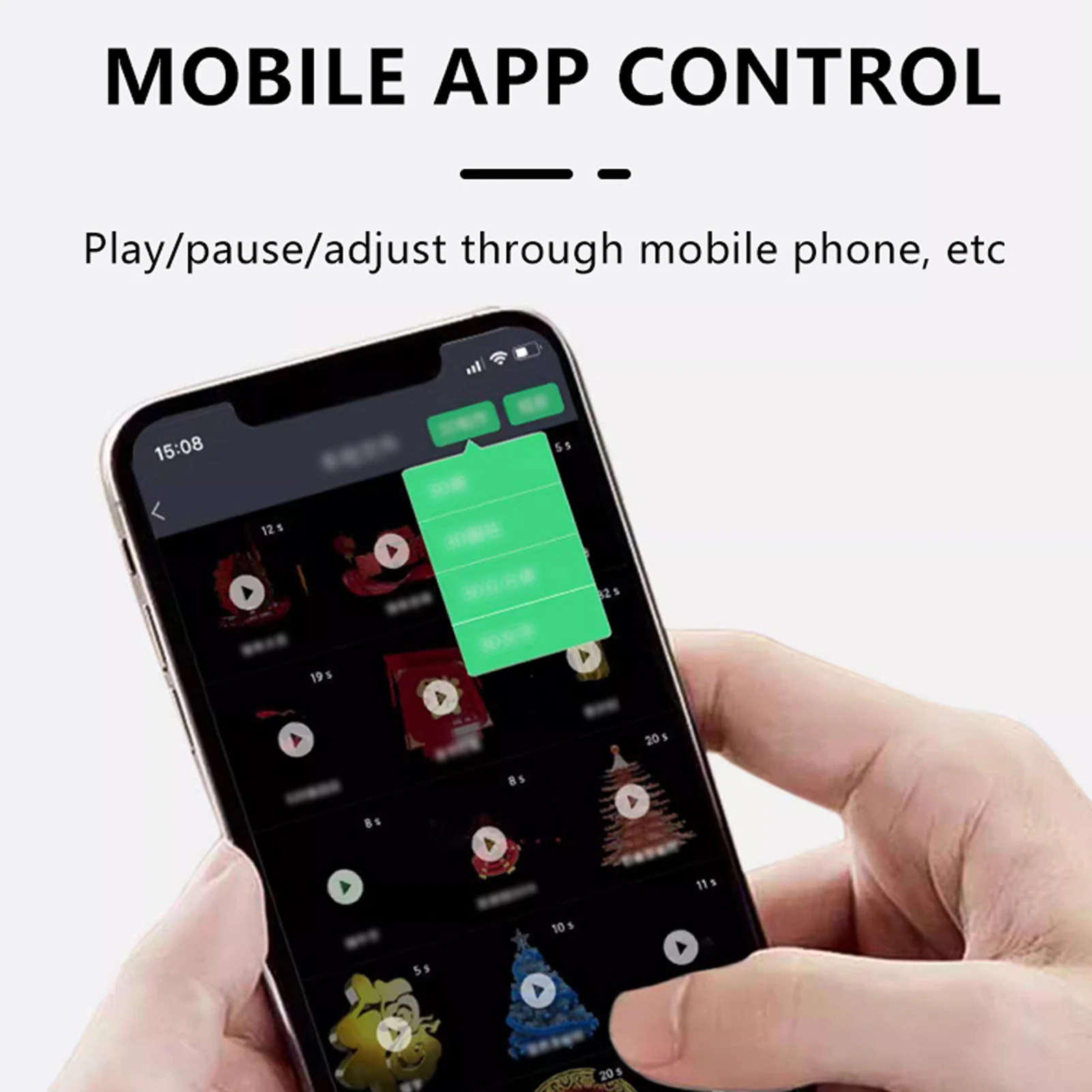 3D 홀로그램 광고 기계 3D 이미징 홀로그램 광고 프로젝터 지원 모바일 폰 APP 업로드 3D 텍스트 EU 플러그