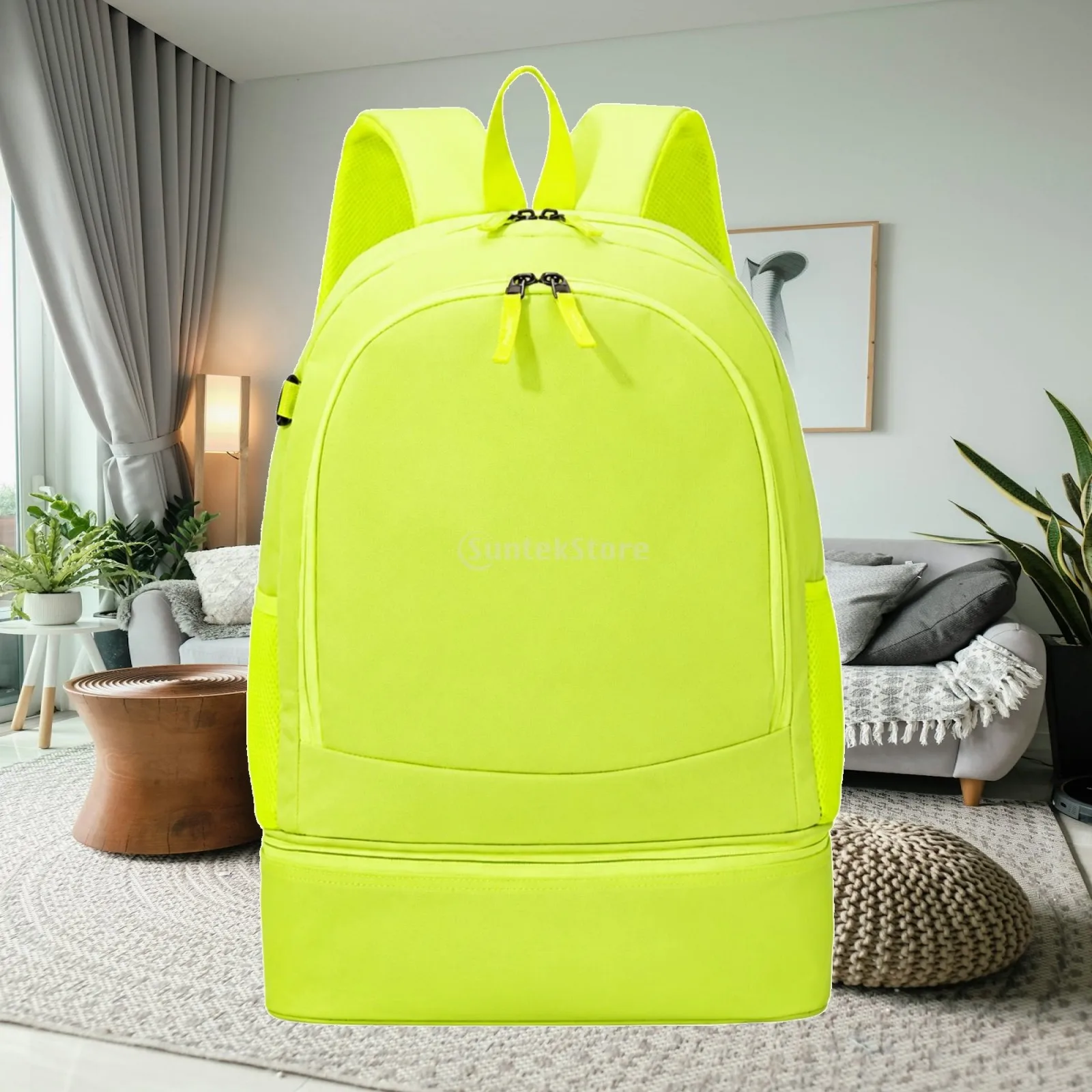 Childrens Training Backpack for School and Sports Day with Zippered Main Compartment Mesh Side Pockets and Secure Double