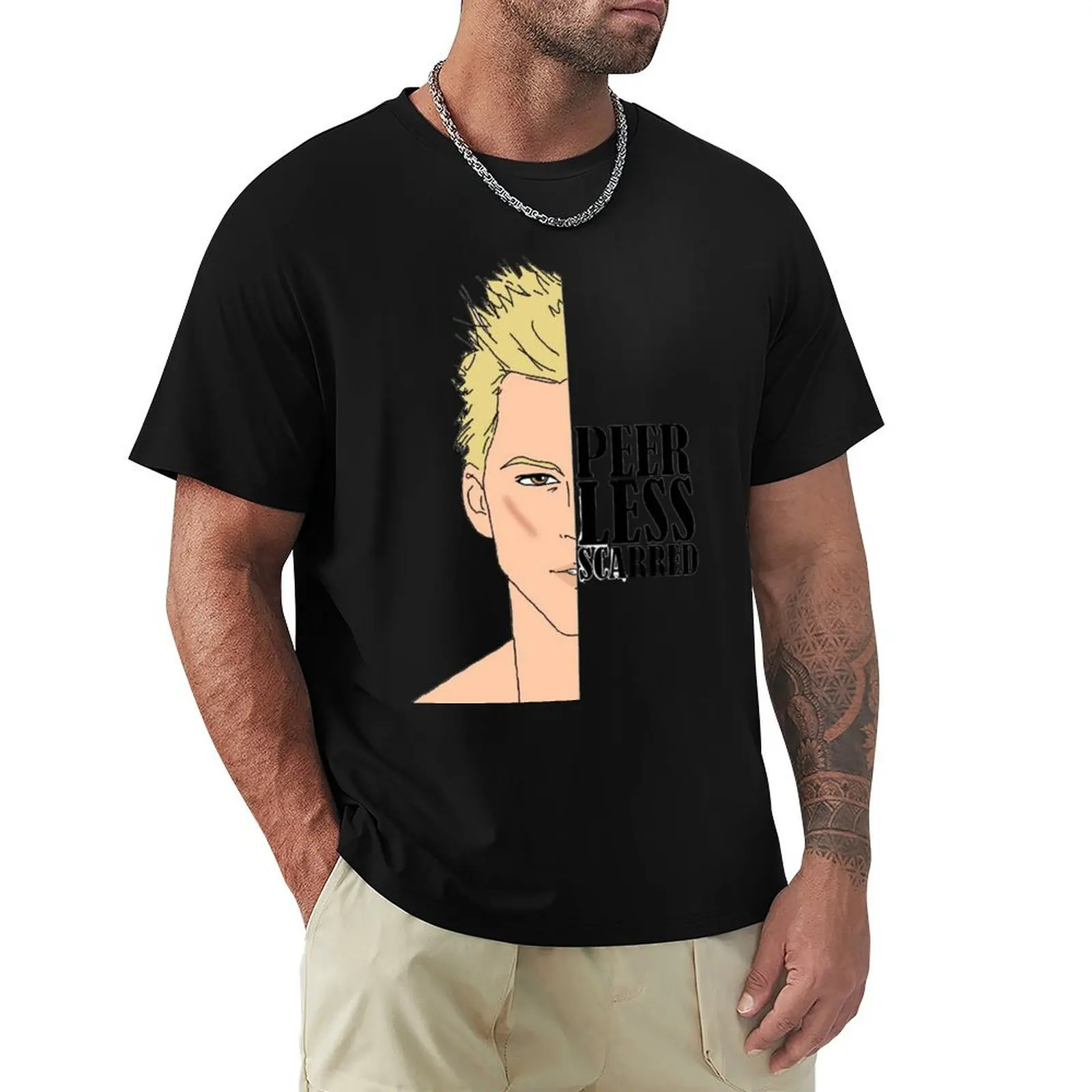 Peerless Scarred (Male) T-Shirt Casual Everyday Wear T-Shirt