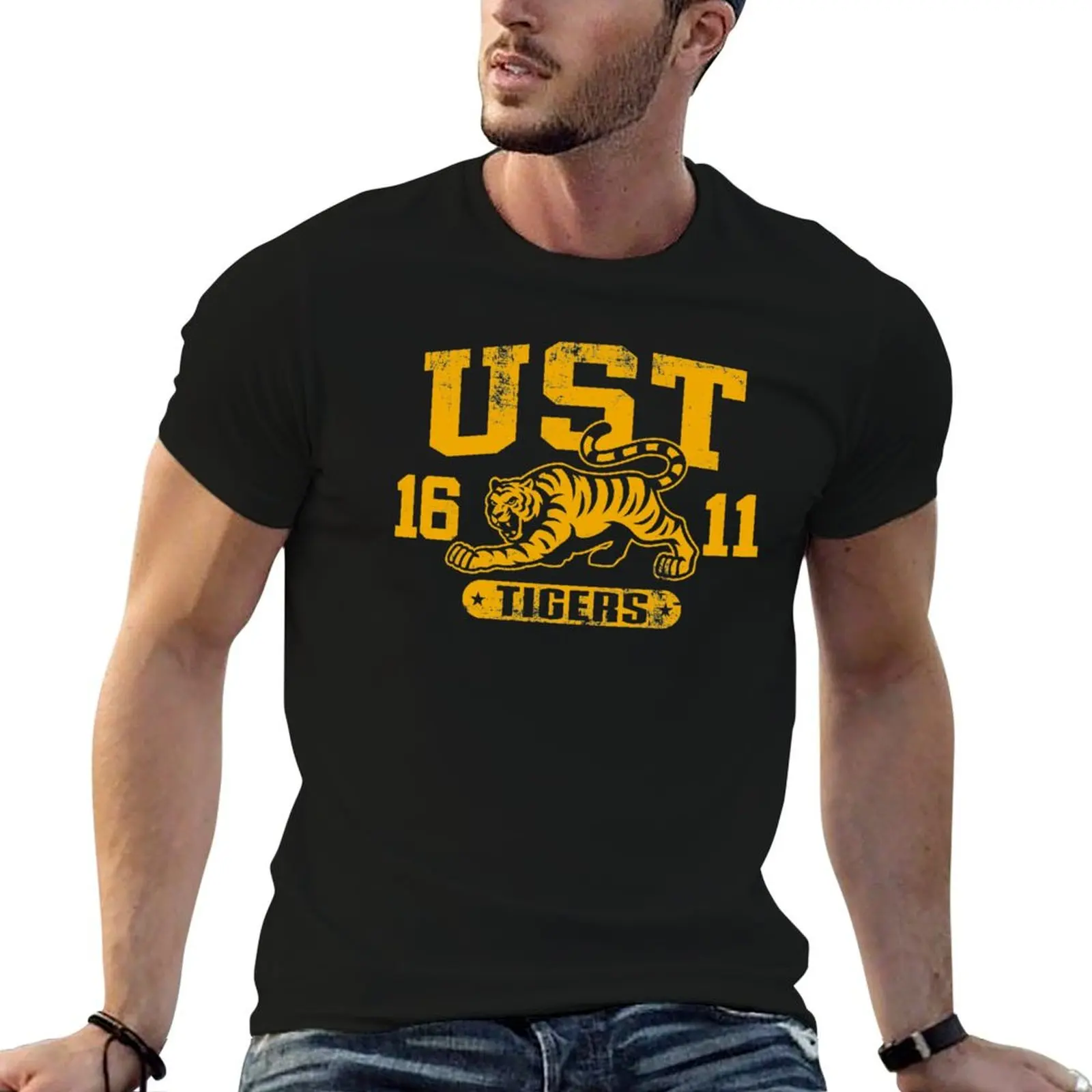 

UST Tigers Philippine Oldest School Thomasians T-Shirt anime tshirt t shirt man luxury man t shirts graphic T-Shirt