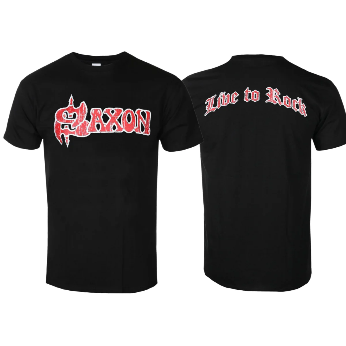 SAXON - HELL FIRE AND DAMNATION Printed T-shirt - Heavy Metal Band Style Daily T-shirt - Suitable for Both Men and Women