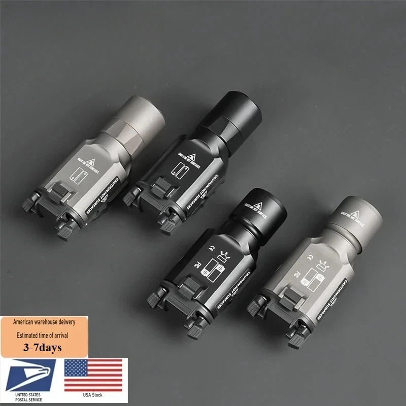US Warehouse Metal SF X300 X300U Ultra Pistol Scout Light Tactical Rifle Airsoft Hunting Flashlight for 20mm Rail