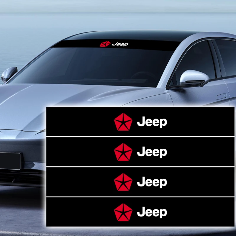 

﻿ Наклейки на лобовое стекло автомобиля, передние и задние декоративные наклейки, наклейки для Jeep Grand Cherokee WJ WK WK2 Wrangler TJ JK 2 4