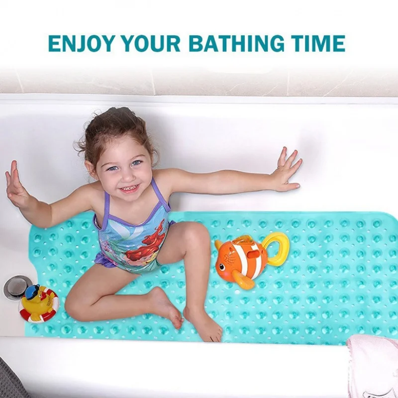 100*40cm bath mat PVC large bathtub safety shower non-slip bath mats with suction cups floor mat