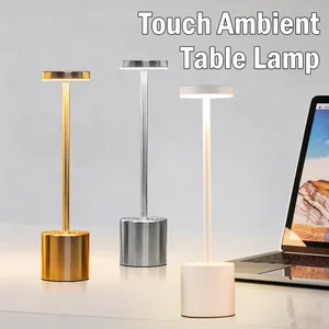 Classic Touch Sensor LED Table Lamp USB Rechargeable Desk Lamp 3 Colors Dimming Modern Bedside Decor Night Light Mood Lighting