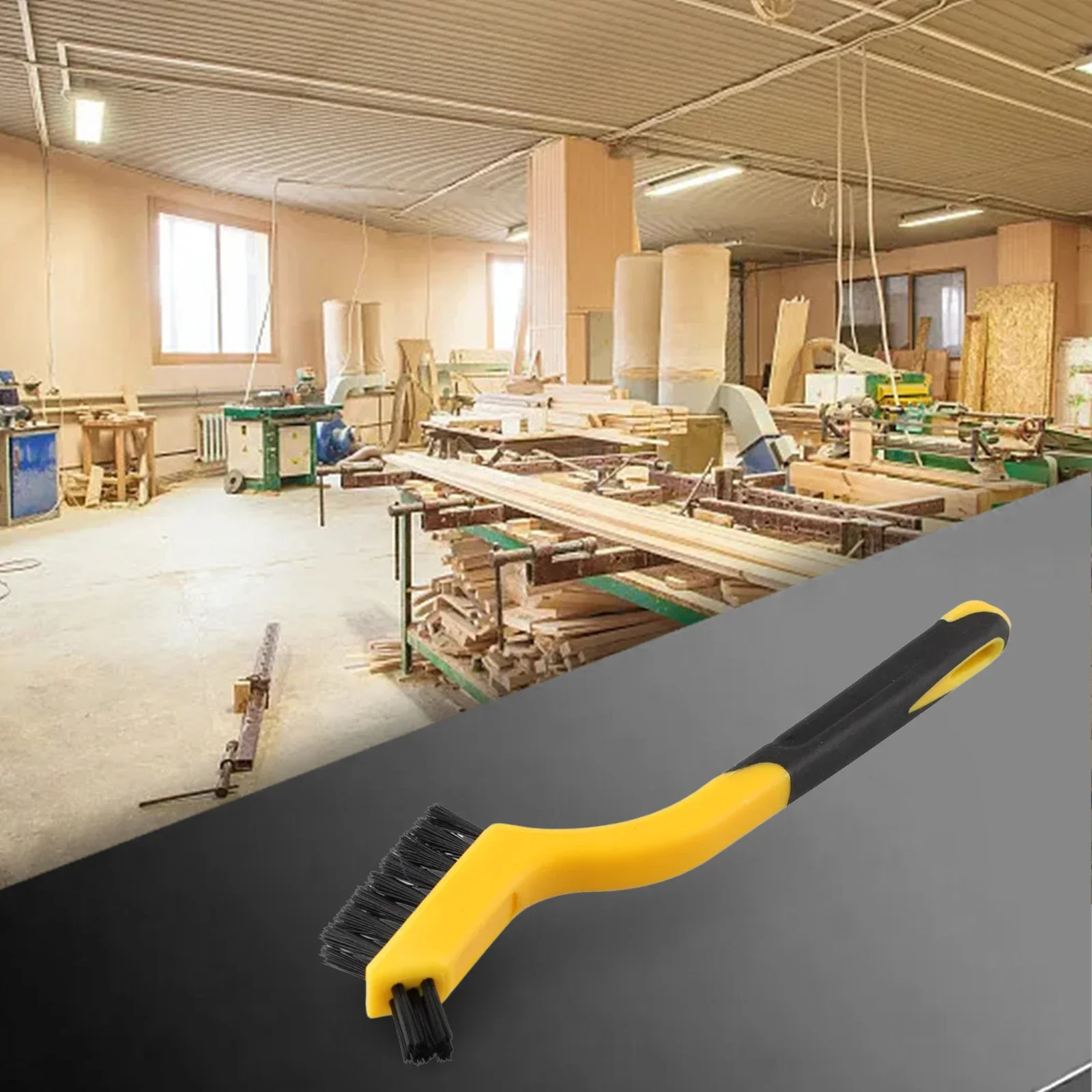 Rust And Dirt Brush Hand Tools High Quality Mini Brush Rust Removal Yellow Handle Useful Tools For Home Garden