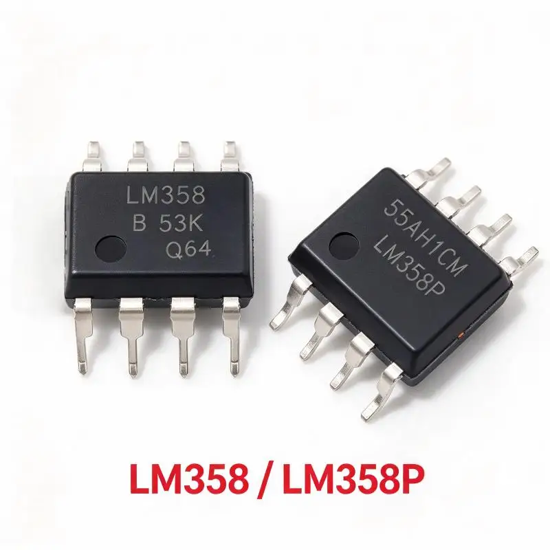 10 pcs Dual Operational Amplifier LM358DR SOP-8 LM358P DIP-8 8 Pin Op Amp, for electronic DIY, circuit board production, sensor