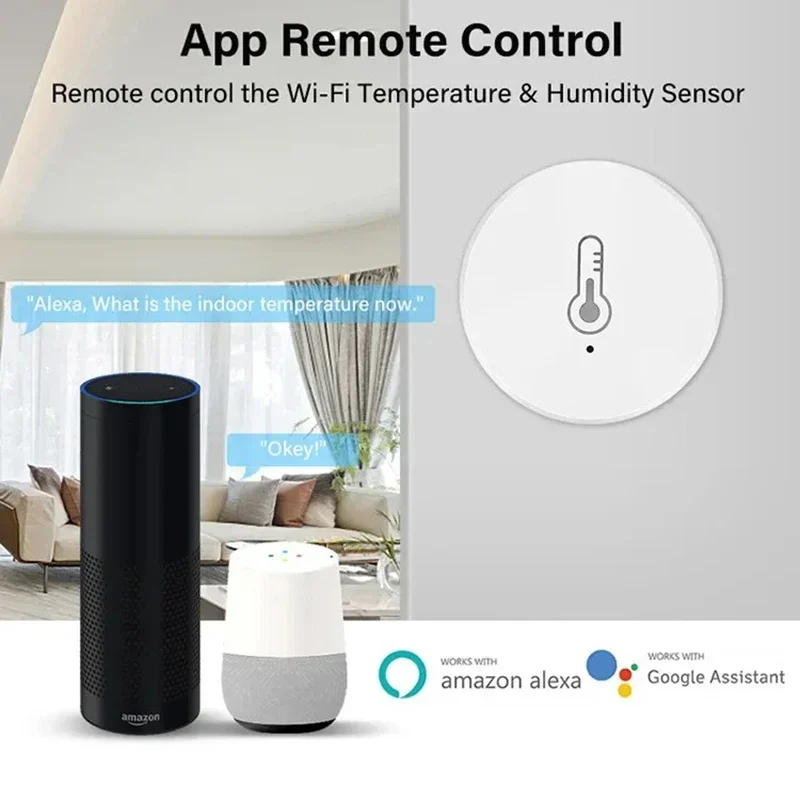 Sensor inteligente de temperatura y humedad Tuya Zigbee, Monitor de termómetro interior para trabajo doméstico con asistente de Google Home Alexa, 4 Uds.