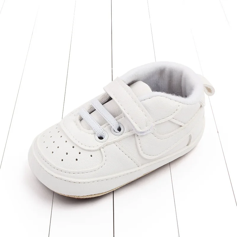 Yibubu White Baby shoes Cute and Generous Simple and stylish Infant Learning-to-Walk Shoes Soft soled indoor loafers for babies