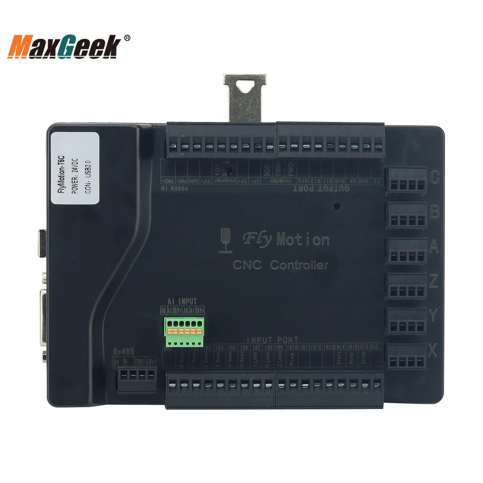 Maxgeek FlyMotion 6-Axis CNC Controller Mach3 USB CNC Motion Controller High Speed Differential Version for Engraving Machine