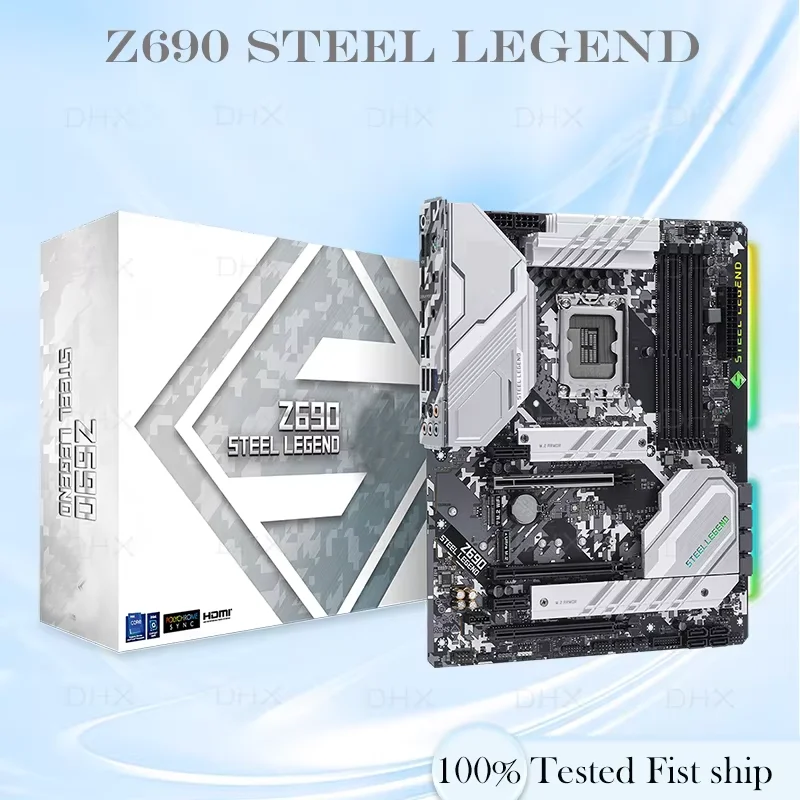HDMI Z690 128GB Mainboard For Asrock Z690 STEEL LEGEND Motherboard LGA 1700 DDR4 ATX 100% Tested Fully Work