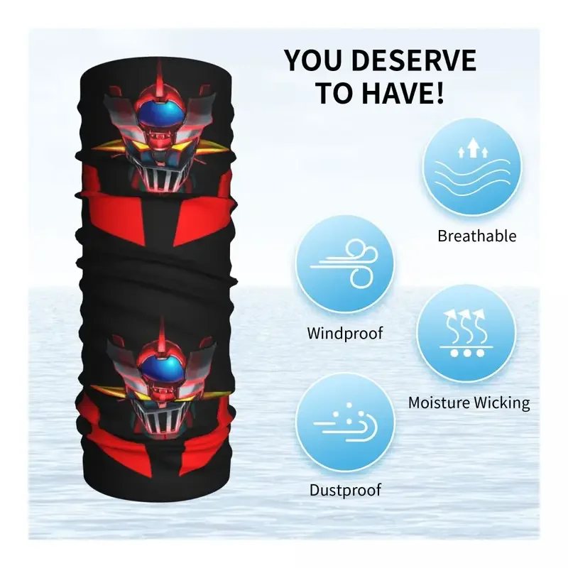 Mazinger Z Mad Robot Neck Gaiter Women Men Windproof Winter Grendizer Anime Manga Bandana Scarf for Cycling