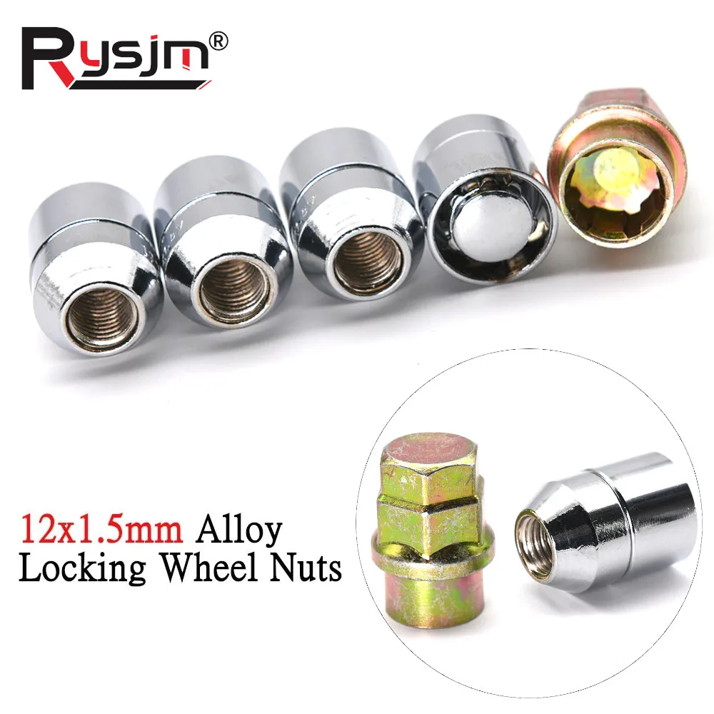 Автомобильные Колесные фрезы диаметром 12x1,5 дюйма, универсальный замок для колес в шинах, противоугонные винтовые гайки, аксессуары, защитные болты с ключом