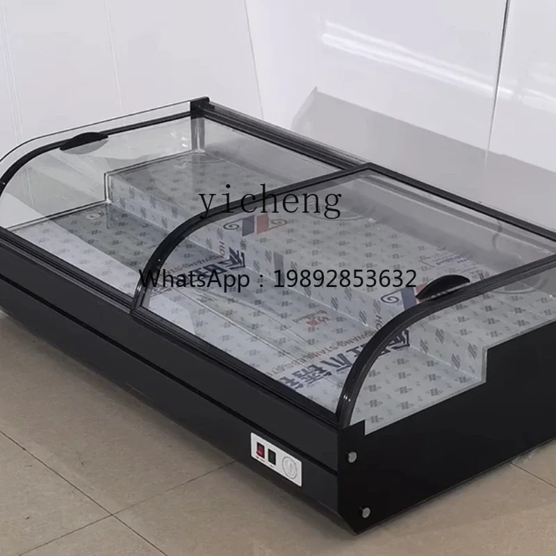 B1  desktop refrigerator two-step tricycle stall cabinet mobile display cabinet commercial