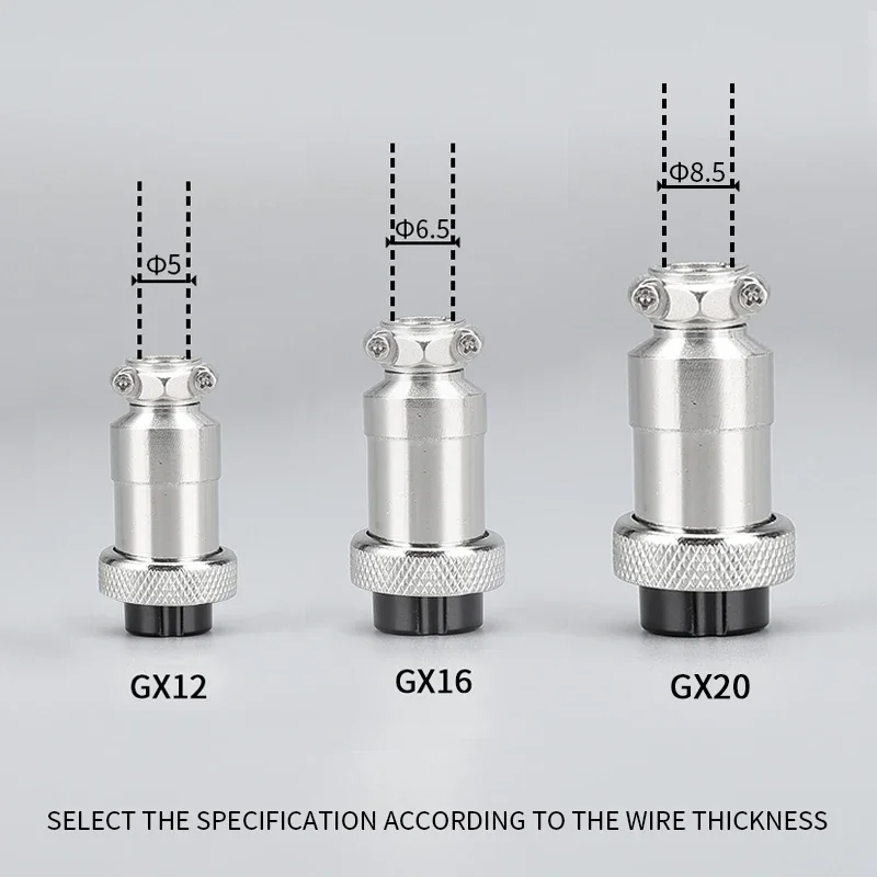 5/10/20Set GX12 GX16 GX20 Aviation Connector 2 3 4 5 6 7 8 9 10 12 14 15 Pin Male Female Nut&Docking Cable Aviator Plug Socket