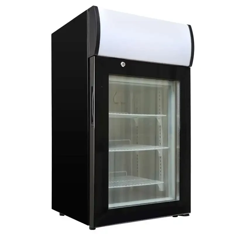 

Commercial 50L Capacity Home Use Countertop Upright Freezers Small Vertical Freezer Display For Ice Cream Portable Freezer