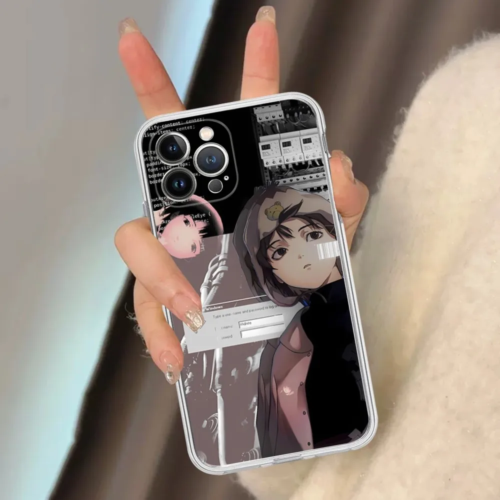 Serial Experiments Lain Phone Case For iPhone 15 14 13 12 Mini 11 Pro XS Max X XR SE 6 7 8 Plus Soft Silicone Cover