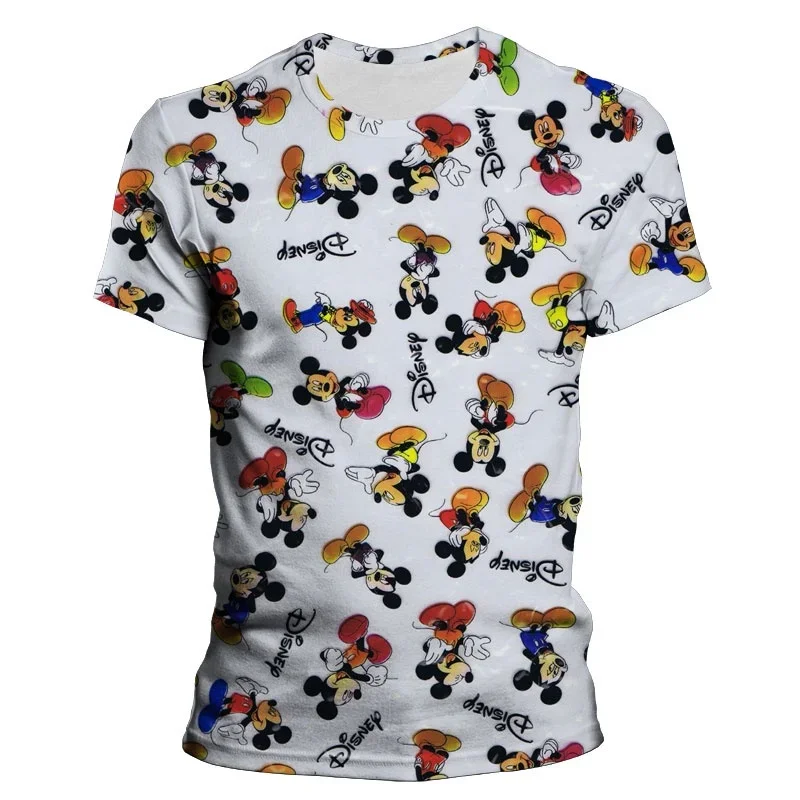 2024 Disney Cartoon Casual t-shirt per bambini top t-shirt estiva per bambini stampata in 3D abbigliamento da strada di moda