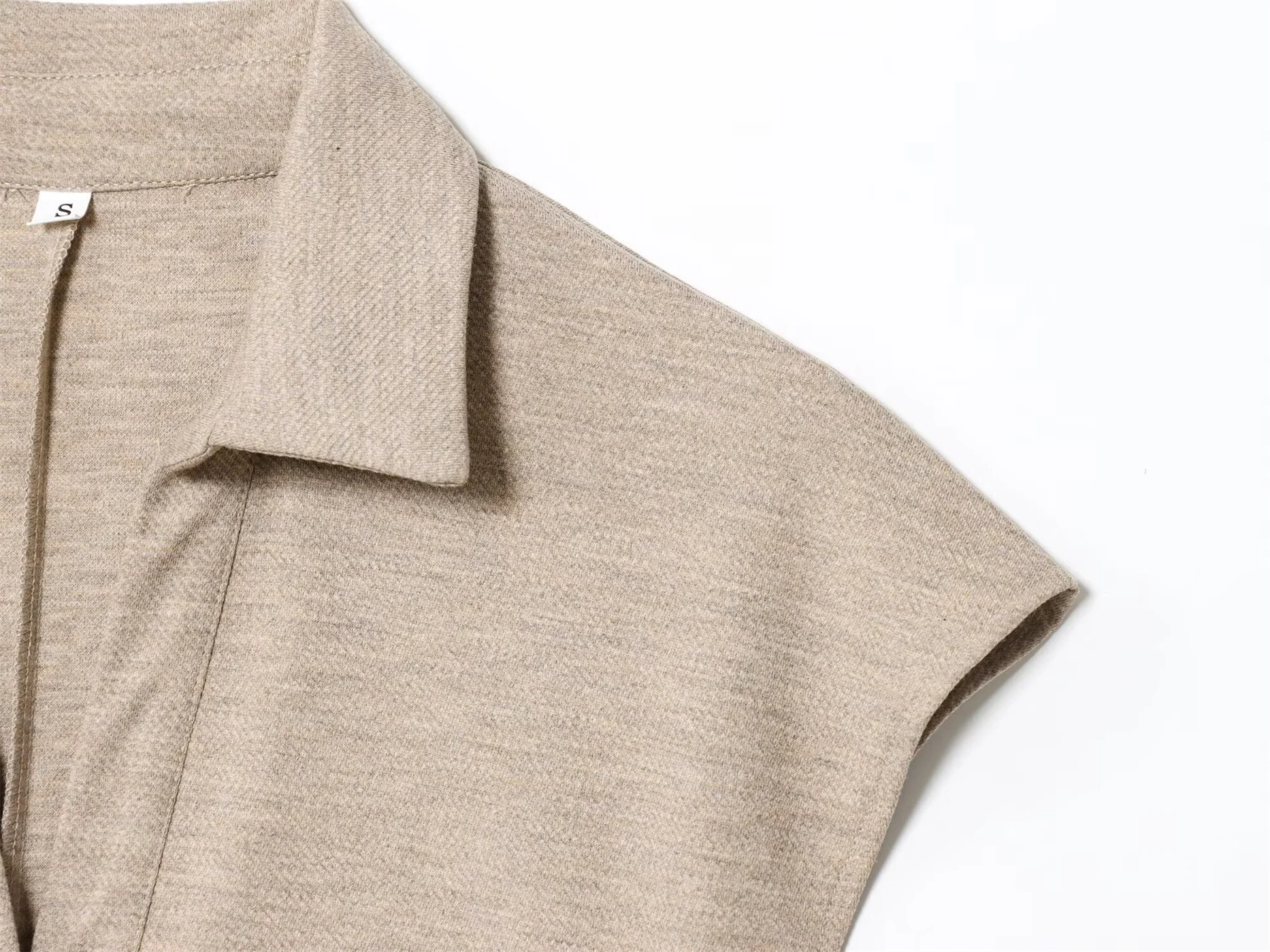 Modische Damenkleider, Hemdhalsausschnitt, ärmellos, schmal, neblige Kleider, Damenkleider