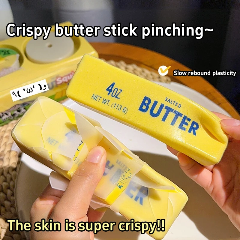 Image of Wachs-Butter-Quetschspielzeug, knuspriges Wachs & langsam aufspringendes, langsam aufsteigendes Quetsch-Fidget-Spielzeug, langlebig, langsam aufspringend, tragbares sensorisches Spielzeug