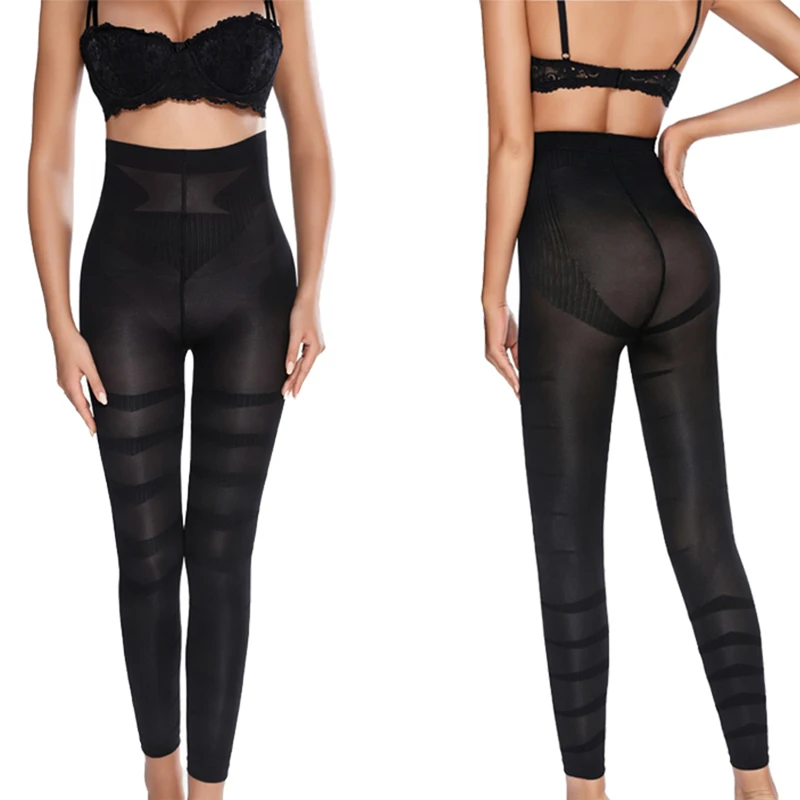 Anti celulite compressão leggings perna emagrecimento corpo shaper cintura alta barriga controle calcinha coxa escultura mais magro shapewear