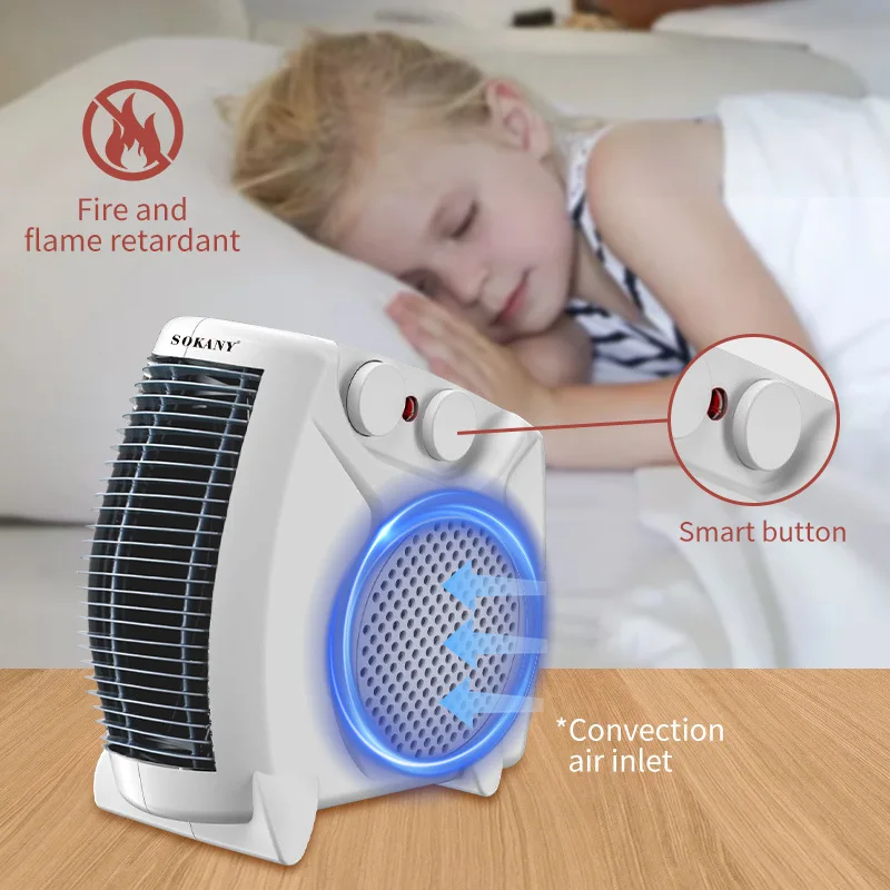 New Electric Heater Portable Desktop Warm Air Fan Heater Temprature Adjustable Warmer Machine for Home Office Room Winter 220V