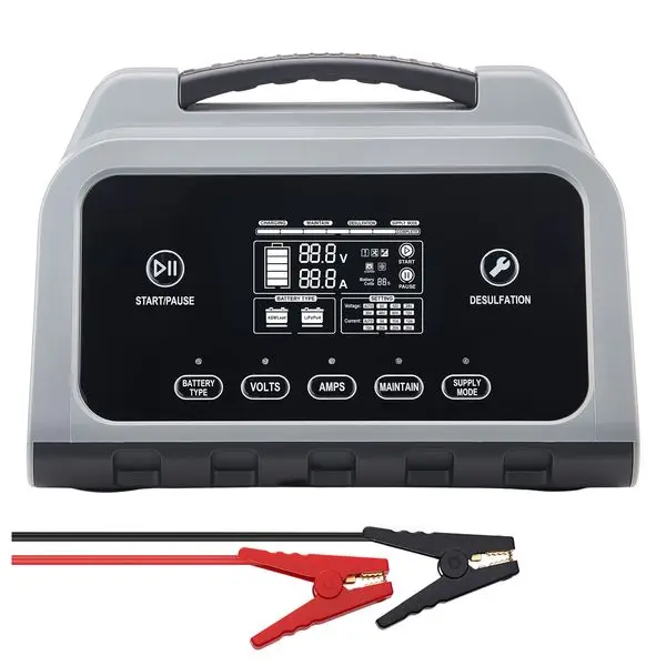 

Smart Battery Charger, 25A, 6V 12V 24V Lithium LiFePO4 Lead-Acid (Gel/AGM) Car Battery Charger, with