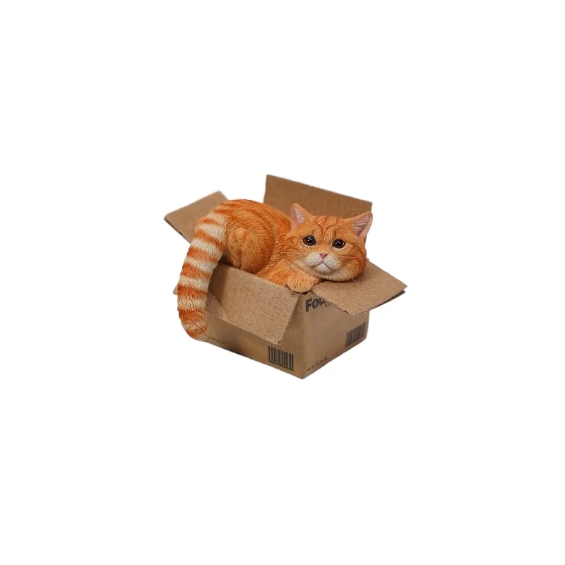 

Express cat 3.0 Internet celebrity cute orange cat lazy cat pet model desktop car ornament figure