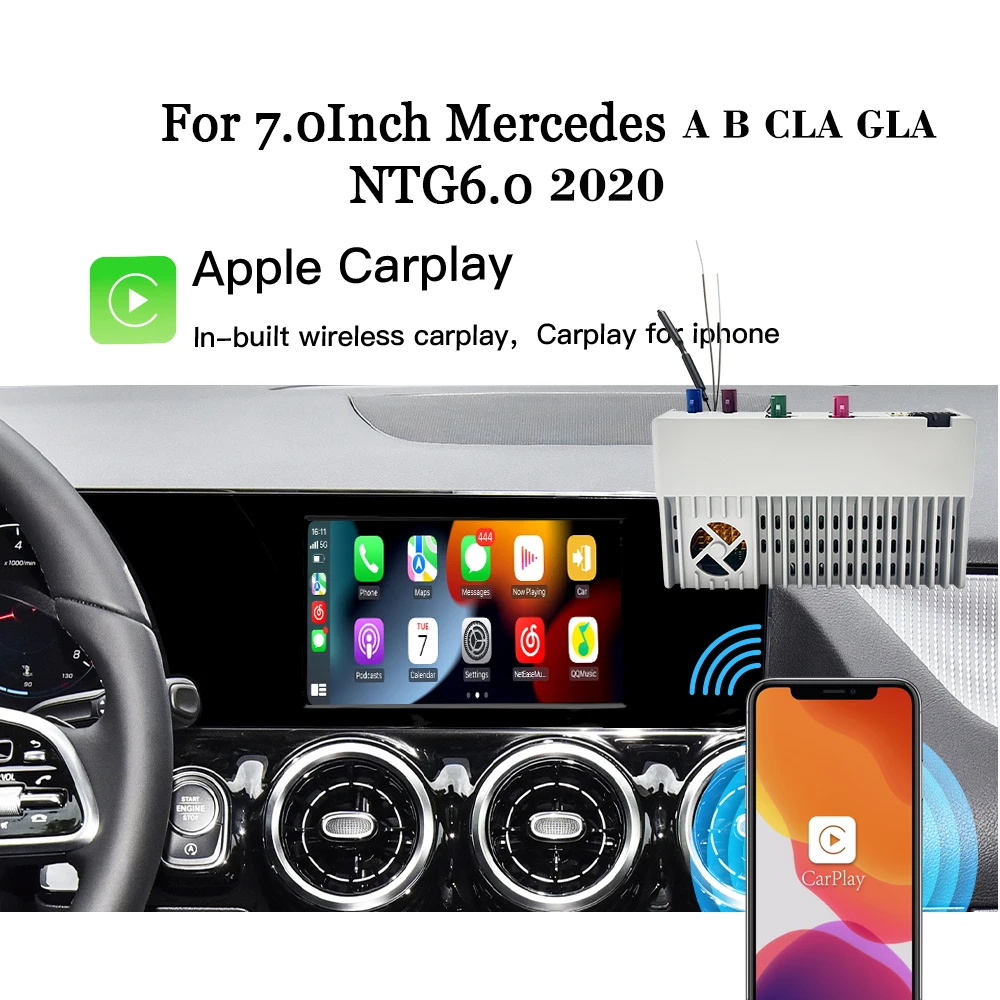 

Hualingan android13 128G Apple CarPlay upgrade for Mercedes a W177 B w247 CLA GLA C118 mbux ntg6 2020 keep original 7inch screen