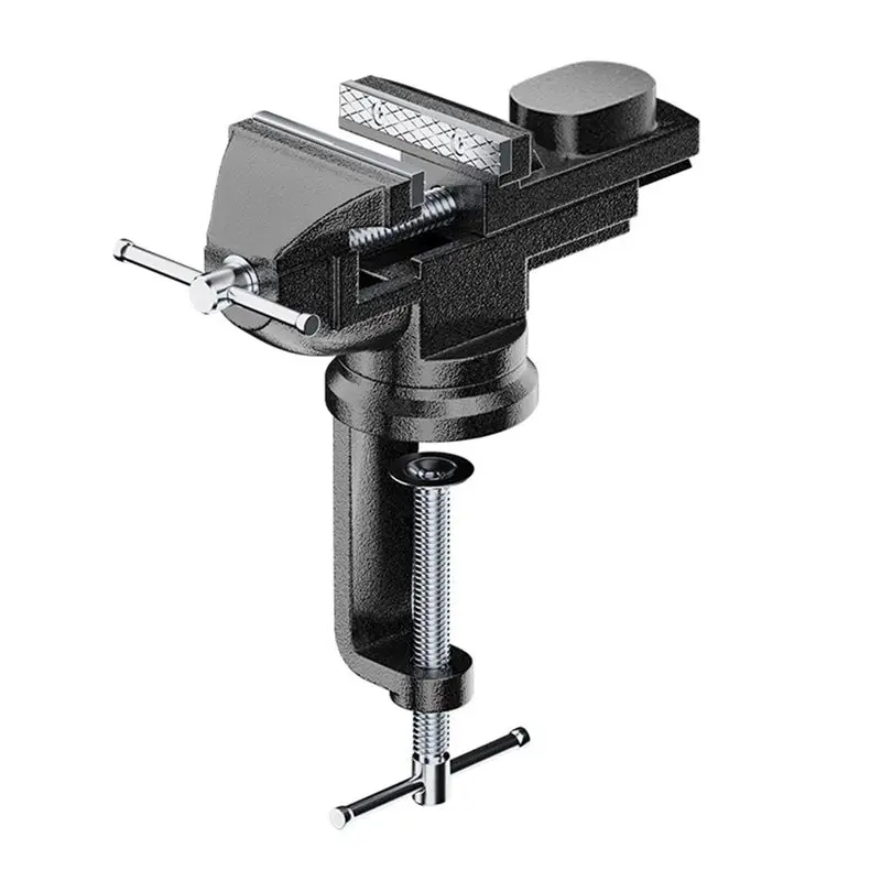 Mar.50Mm Multipurpose Mini Bench Purpose Table Clamp-On Vise With 360 Degrees Swivel Base For Woodworking DIY Workbench