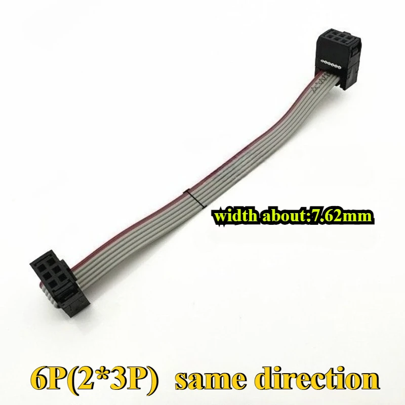 2.54mm Pitch JTAG ISP Gray Flat Ribbon Data Cable FC-6/8/10/12/14/16/18/20/24/26/30/34/40/50/60/64Pin FOR DC3 F/F IDC Box Header