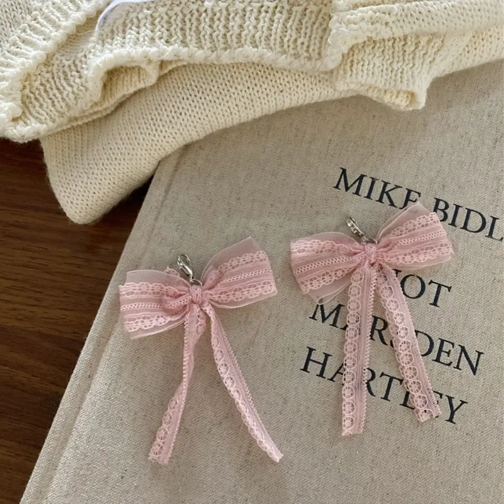 

Handmade Bow Shoelaces Clips Buckle Knitted Bowknot Lace Shoe Buckle Keychain Shoes Flower Sneakers Shoe Accessories Bag Pendant
