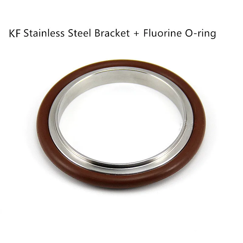 5Pcs Stainless Steel 304 KF16 KF25 KF40 KF50 Center Bracket with Fluorine O-ring for Pipe Tri Clamp