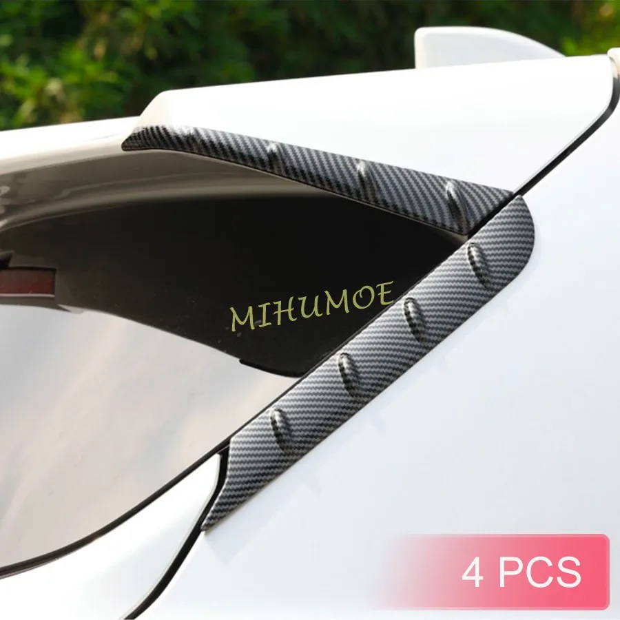 

For Toyota Highlander Kluger 2021 2022 2023 2024 2025 Carbon Fiber Rear Window Spoiler Side Wing Trims Cover Accessories