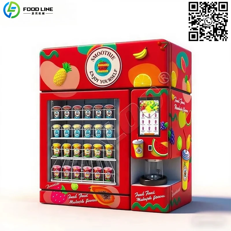 Customized  Vending Machine Manufacturer Frozen Real Fruit Smoothie Vending Machine and Milkshake Smoothie Blend