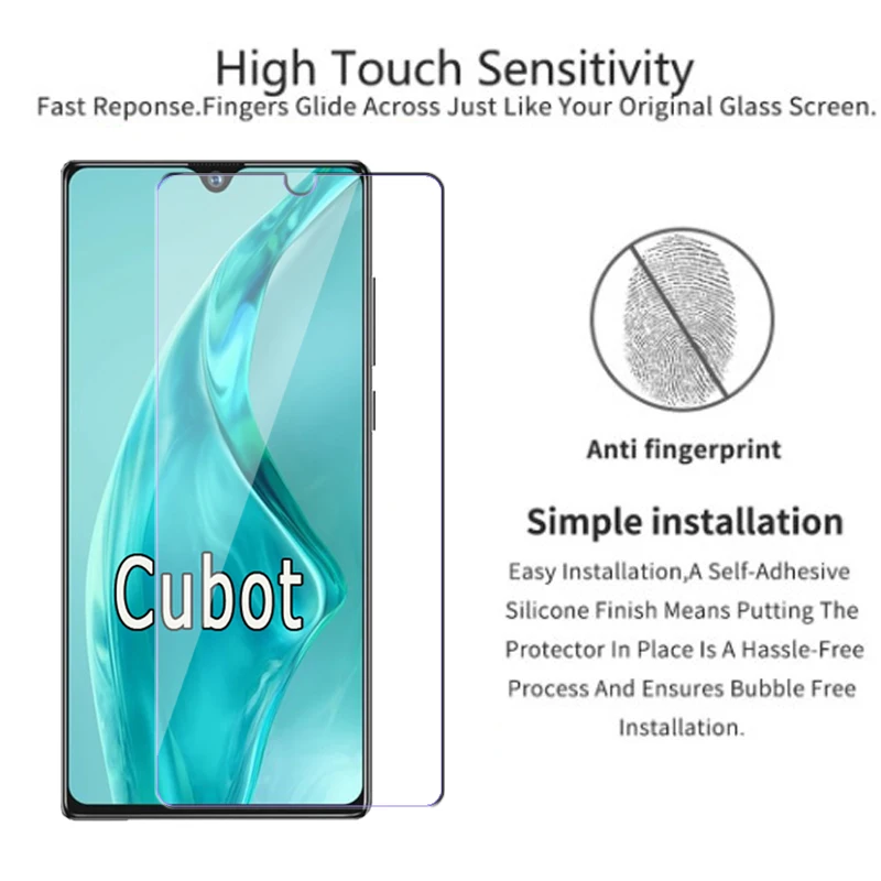 2-1Pc Glass For Cubot P50 P40 X30 X50 C20 C30 Max 3 Note 7 9 20 Pro Cover Screen Protector Film On Cubot P X C 20 30 40 50 Glass