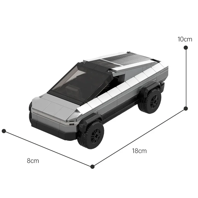 High-Tech Teslaed Beast Truck Building Blocks MOC Cyberpunk Pickup elettrico Modello di auto Bambini Puzzle Giocattoli Regalo Regalo di compleanno del ragazzo
